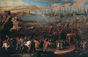 De landing van de infanta Maria in Napels door Domenico Gargiulo